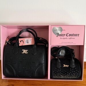 Juicy Couture Black Satchel Set